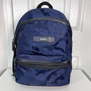 Michael Kors Camouflage Nylon Jacquard Backpack Blue Camo